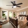 52 Inch Indoor Crystal Ceiling Fan With 3 Speed Wind 5 Plywood Blades Remote Control AC Motor With Light