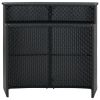 Garden Bar Table Black 47.2"x21.7"x43.3" Poly Rattan