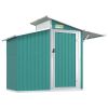 Garden Shed Green 106.3"x51.2"x82.1" Galvanized Steel