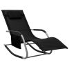 Sun Loungers 2 pcs Textilene Black and Gray