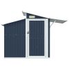 Garden Shed Anthracite 106.3"x51.2"x82.1" Galvanized Steel