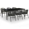 7 Piece Patio Dining Set Anthracite