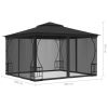 Gazebo with Nets 9.8'x9.8'x8.7' Anthracite