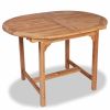 Extending Garden Table (43.3"-63")x31.5"x29.5" Solid Teak Wood