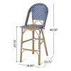 WICKER BAR STOOL WITH ALUMINUM FRAME