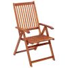 Folding Patio Chairs 3 pcs Solid Acacia Wood