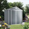 6x8ft Resin Outdoor Storage Shed Kit-Perfect to Store Patio Furniture,Grey