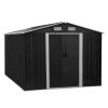 8'x12'ft Tool Shed - Charcoal Black