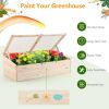 Wooden Garden Portable Greenhouse Raised Bed