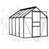 Greenhouse Anthracite Aluminum 51.1 ftÂ²