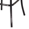 Antique Black and Antique Oak Bar Stool with Cross Back