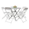 6pcs Injection Molding Classic Garden Plastic Folding Chair White