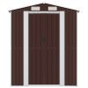 Garden Shed Dark Brown 75.6"x75.2"x87.8" Galvanized Steel