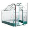 6' x 8' x 7' Walk-in Plant Polycarbonate Greenhouse Hobby Greenhouse for Backyard/Outdoor with Temperature Controlled Window