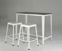 Counter Stool Metal White Powder Coating, Set of 2