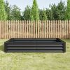 Raised Garden Bed Outdoor, 6Ã—3Ã—1ft , Metal Raised Rectangle Planter Beds for Plants, Vegetables, and Flowers - Black