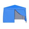 Outdoor 10x 10Ft Pop Up Gazebo Canopy Tent with Removable Sidewall with Zipper,2pcs Sidewall with Mosquito Netting,with 4pcs Weight sand bag