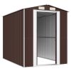 Garden Shed Dark Brown 75.6"x107.9"x87.8" Galvanized Steel