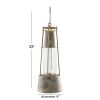 DecMode 9"W, 23"H Metal Rustic Lantern, Brown, 1-Piece