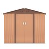 Outdoor Storage Shed with Doors and Vents, Coffee