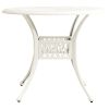 Garden Table White 35.4"x35.4"x29.1" Cast Aluminum