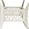 Garden Table White 35.4"x35.4"x29.1" Cast Aluminum