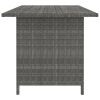 Patio Dining Table Gray 43.3"x27.6"x25.6" Poly Rattan