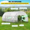 VEVOR Walk-in Tunnel Greenhouse, 20 x 10 x 7 ft Portable Plant Hot House w/ Galvanized Steel Hoops, 3 Top Beams, Diagonal Poles