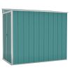 Wall-mounted Garden Shed Green 46.5"x76.4"x70.1" Galvanized Steel