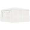 Professional Party Tent with Side Walls 13.1'x13.1' White 0.3 oz/ftÂ²