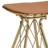 Whiskey and Gold Backless Bar Stools (Set of 2)