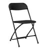 6pcs Injection Molding Classic Garden Plastic Folding Chair Black