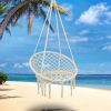 Tassel Cotton Hanging Rope Hammock Chair Swing Round Indoor Outdoor Home Garden Patio