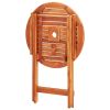 3 Piece Folding Outdoor Dining Set Solid Eucalyptus Wood