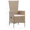 7 Piece Beige Patio Outdoor Dining Set