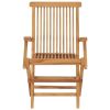 Folding Patio Chairs 8 pcs Solid Teak Wood