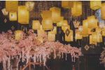 [Yellow] Square Chinese/Japanese Style Hanging lantern Craft Paper Decoration