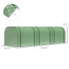 10' x 3' x 2.5' Mini Greenhouse, Portable Tunnel Green House with Roll-Up Zippered Doors, UV Waterproof Cover, Steel Frame, Green