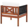 Patio Chair with cushion Solid Acacia Wood