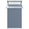 Garden Shed Gray 106.3"x51.2"x82.1" Galvanized Steel