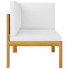 2-seater Patio Bench with Cushions Solid Acacia Wood