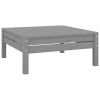 3 Piece Patio Lounge Set Gray Solid Pinewood