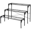 3 Tier Outdoor Metal Heavy Duty Modern for Multiple Plant Display Stand Rack