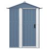 Garden Shed Gray 49.6"x38.4"x69.7" Galvanized Steel