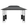 Gazebo with Roof Anthracite 157.5"x118.1"x106.3" Steel