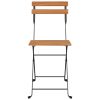 Folding Bistro Chairs 2 pcs Solid Wood Teak and Steel