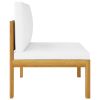 12 Piece Acacia Wood Lounge Set With Cream Cushions