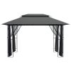 Gazebo with Sidewalls Anthracite 157.5"x118.1"x106.3" Steel