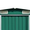 Garden Shed 101.2" x 192.5" x 71.3" Metal Green