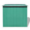 Garden Shed Green Metal 74.8"x48.8"x71.3"